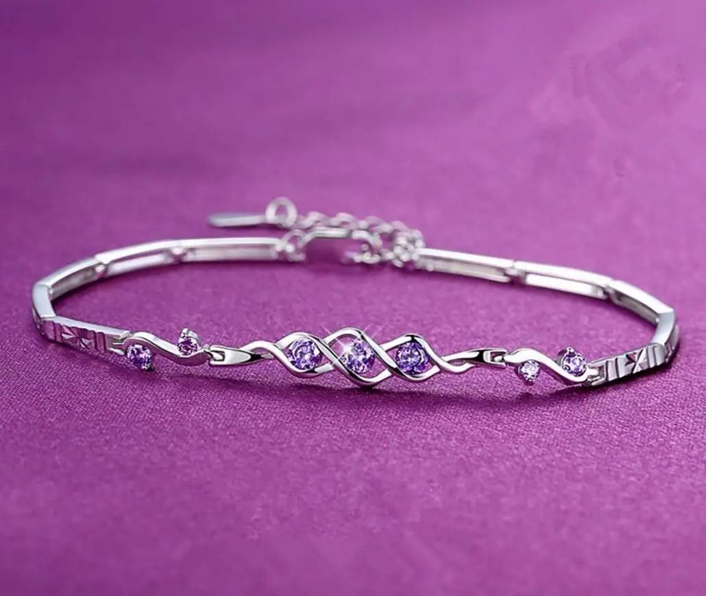 Diamond Swirl Bracelet - Whispers of Grace