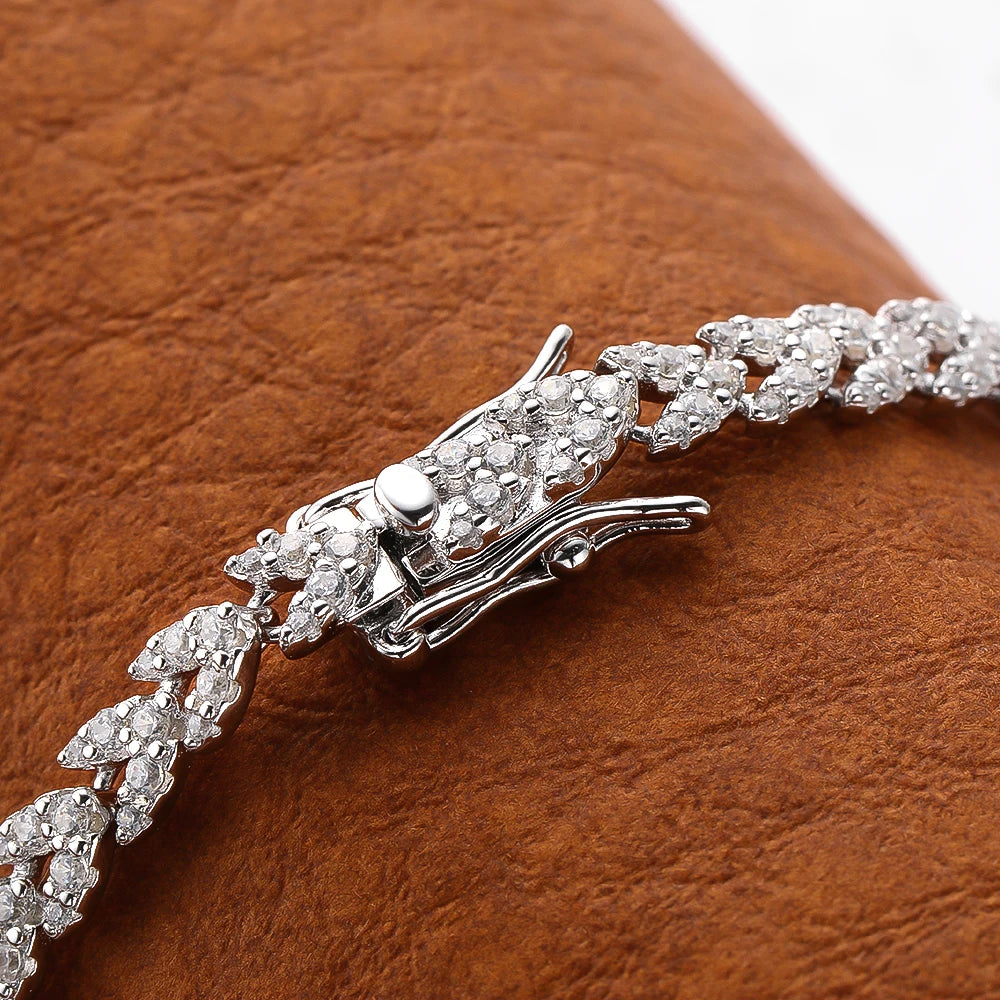 Sparkling Diamond Wheat Ears Bracelet - Whispers of Grace