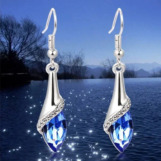 Chic Shiny Water Drop Ear Dangler Earrings - Whispers of Grace