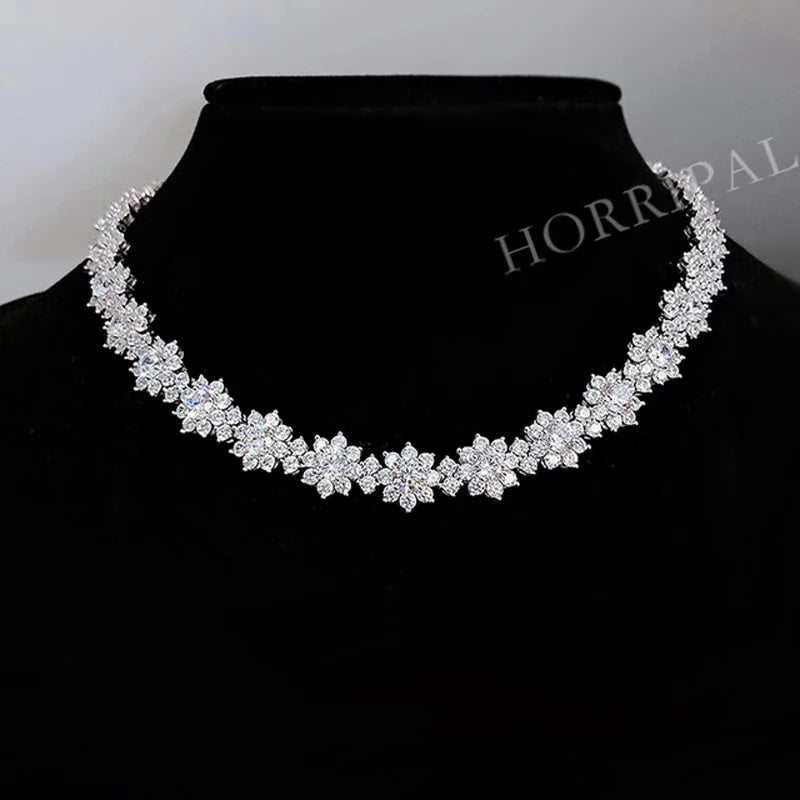 Diamond Elegant Sunflower Necklace, Bracelet & Earrings - Whispers of Grace