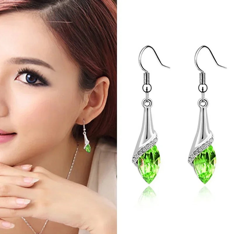 Chic Shiny Water Drop Ear Dangler Earrings - Whispers of Grace