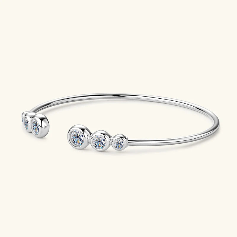 Adjustable Diamond Bracelet Opening Wrist - Whispers of Grace