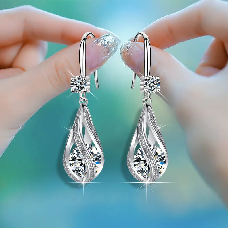 Luxury Crystal Zirconia Earrings Charms - Whispers of Grace