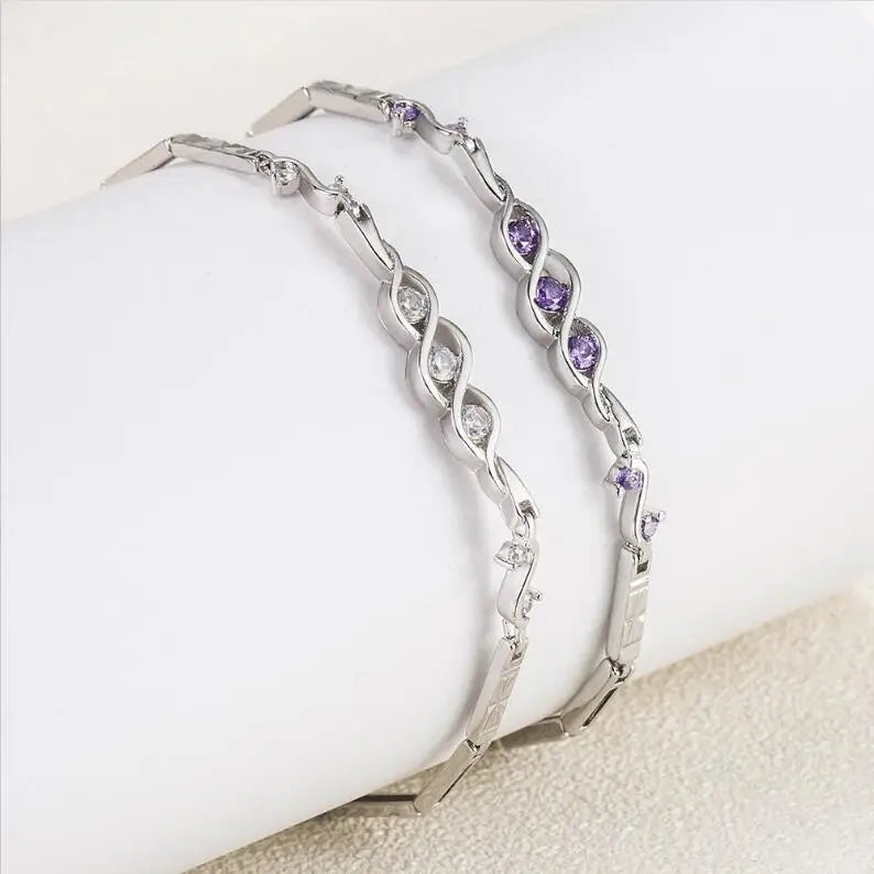 Diamond Swirl Bracelet - Whispers of Grace