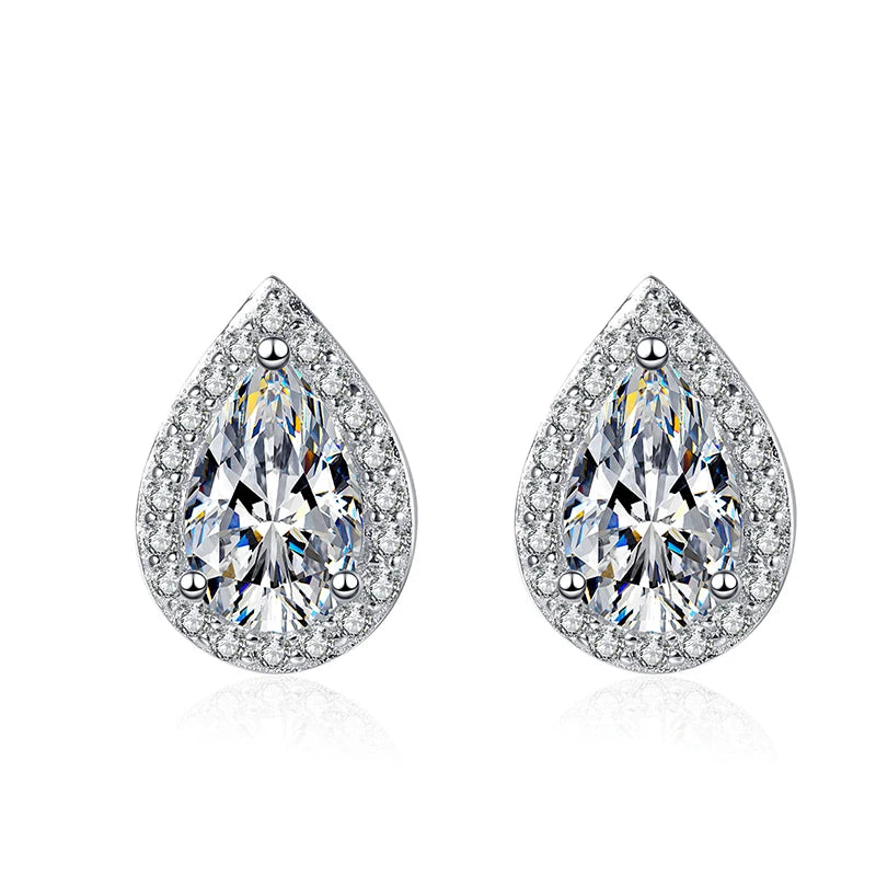 2ct Diamond Halo Hoop Earrings - Whispers of Grace