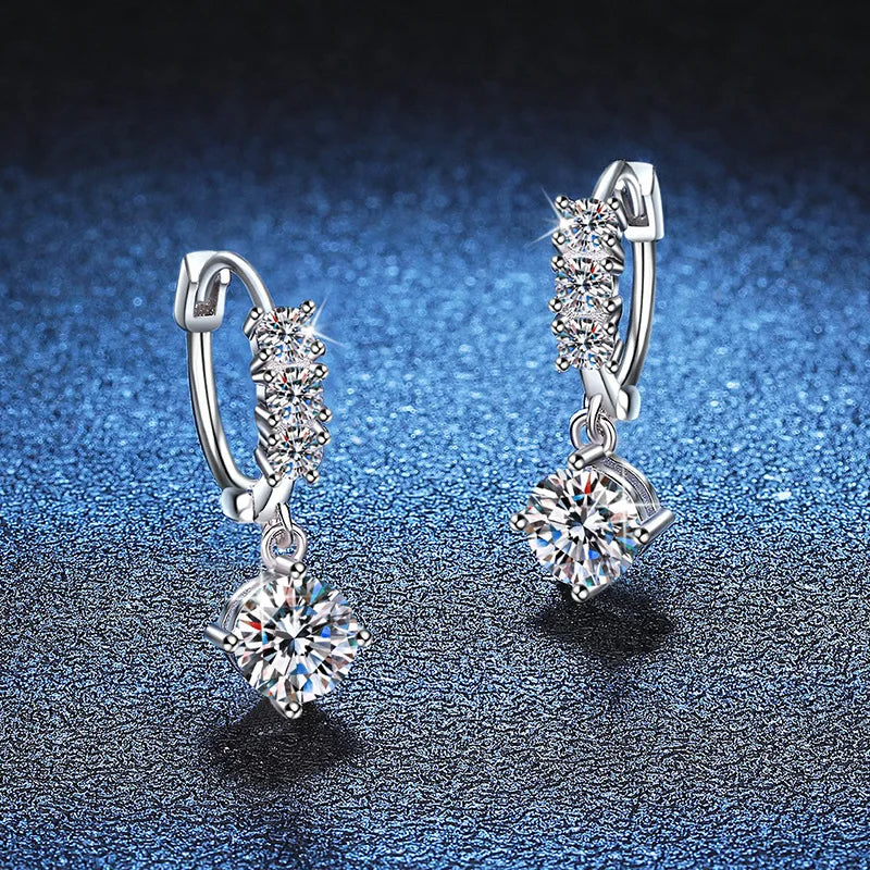 1 Ct Diamond Drop Earrings - Whispers of Grace