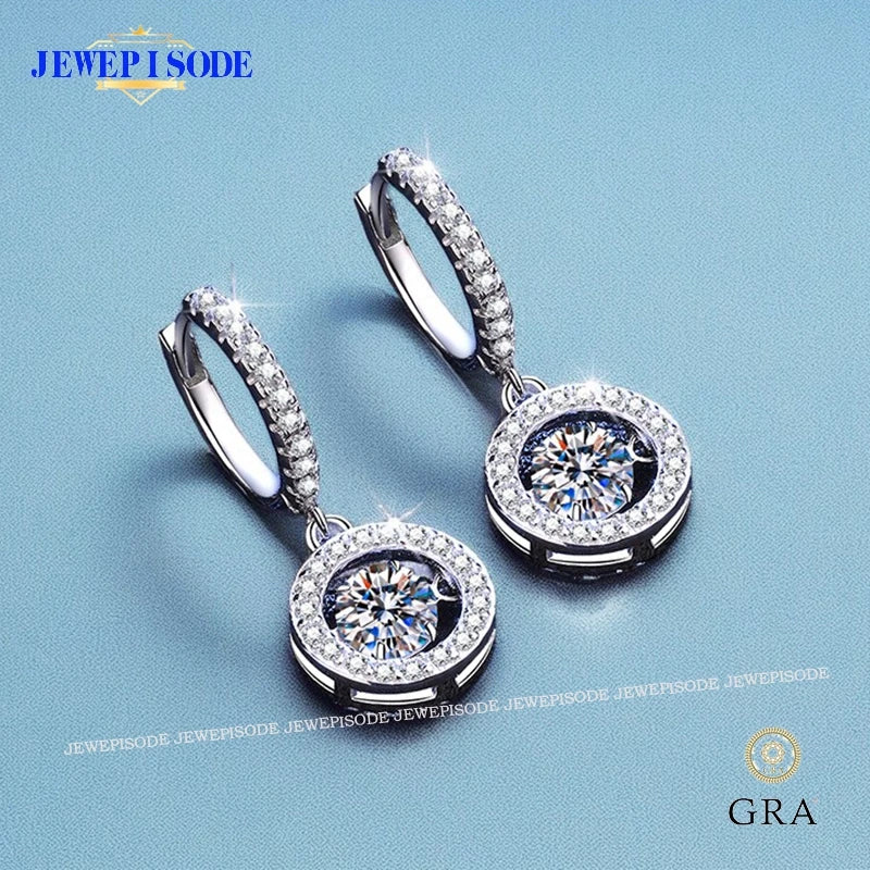 White Gold, Diamond Drop Earrings - Whispers of Grace