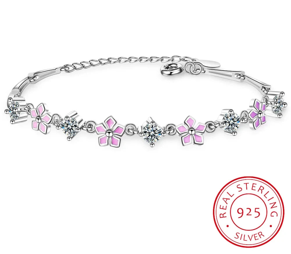 Silver Gemstone Bracelet for Women - Whispers of Grace