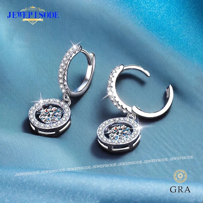 White Gold, Diamond Drop Earrings - Whispers of Grace