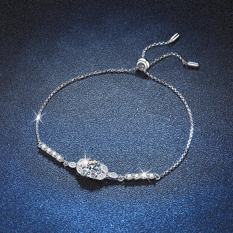 1Ct Moissanite Diamond Bracelet - Whispers of Grace